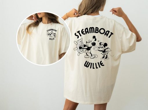 Steamboat Willie Shirt, Double Sided Steamboat Willie Shirt