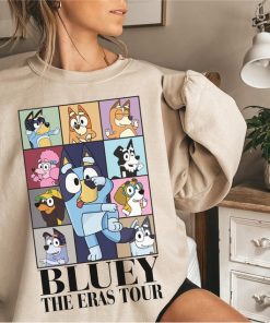 Bluey The Eras Tour Crewneck Sweatshirt, Bluey Bingo Eras Tourn Shirts