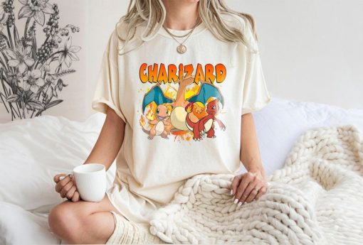 Comfort Colors® Charmander Inspired t-Shir, Charizard Evolution Shirt