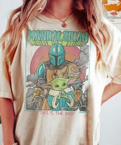 Retro Mandalorian Boba Fett And Baby Yoda Shirt, This Is The Way Shirt