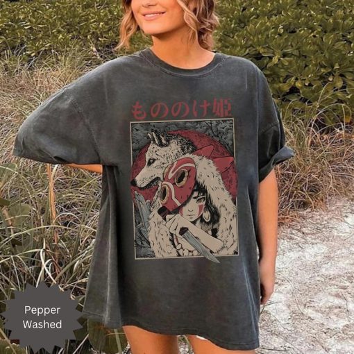 Vintage Princess Mononoke Washed Acid Sweatshirt, Mononoke Y2K T shirt