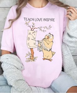 Disney Winnie The Pooh Owl Teacher Teach Love Inspire T-Shirt