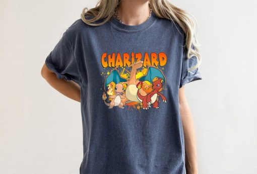 Comfort Colors® Charmander Inspired t-Shir, Charizard Evolution Shirt