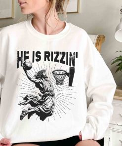 Retro He Is Rizzin' Shirt, Funny Jesus Shirt, Humor Easter Shirt