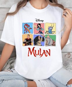 Disney Mulan Characters Panel Shirt, Mulan Mushu Portrait Shirt