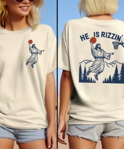 He Is Rizzin' Humor Easter Shirt, Jesus Funny Sweatshirt