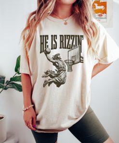 He Is Rizzin' Vintage 90s Shirt, Funny Jesus Shirt, Humor Easter Shirt