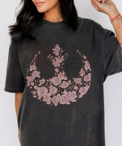 Retro Star Wars Rose Rebel Emblem Shirt, Leia Princess Floral T-shirt