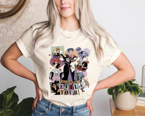 Villains The Evil Tour Shirt, Disney Evil Queens Tee