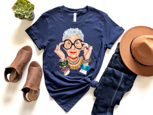 Iris Apfel Shirt, Moda Icon Rememberance, RIP Iris Apfel Shirt