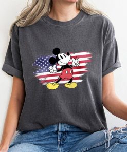 Mickey Mouse With American Flag Shirt, Disney Mickey Dad Shirt