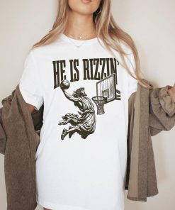 He Is Rizzin' Vintage 90s Shirt, Funny Jesus Shirt, Humor Easter Shirt