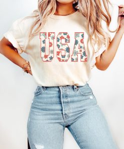 Retro USA Comfort Colors Graphic Tee | 4th of July Shirt