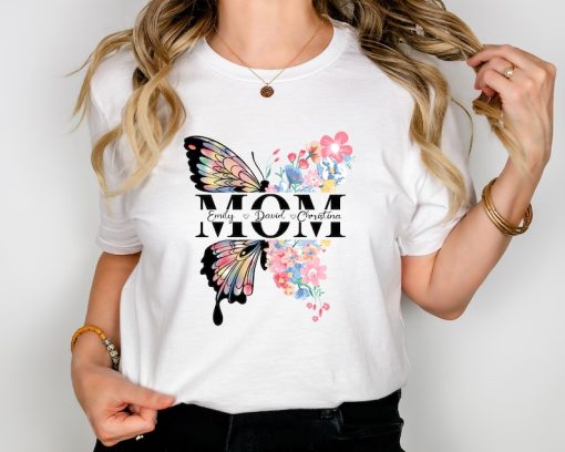 Butterfly Mama Shirt, Floral Mama Shirt, Mothers Day Shirt, Mom Shirt