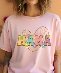 Heart Mama Shirt, Floral Heart Shirt For Mom, Mother's Day Shirt Gift