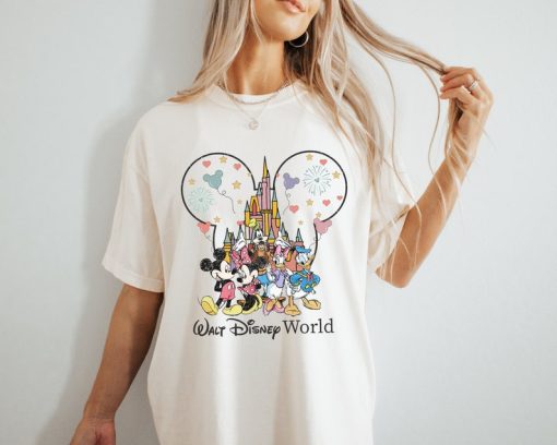 WDW Comfort Colors Shirt | Retro Mickey and Friends Tee