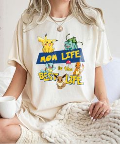 Mom Life Is The Best Life Shirt, PKM Characters Shirt, Pikachu T-Shirt