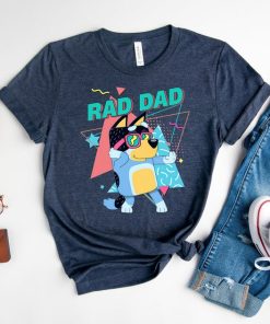 Retro Rad Dad Bluey Shirt, Retro Chilli Heeler Shirt, Chilli Heeler