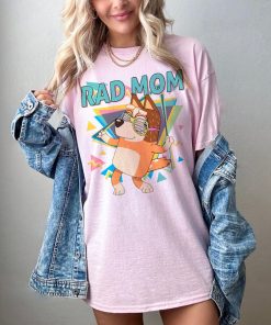 Bluey Rad Mom Shirt Bluey Family Shirt Retro Chilli Heeler Shirt/ Gift