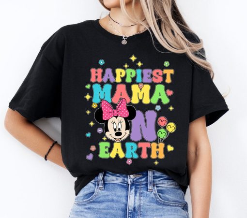 Disney Minnie Mama Castle Shirt, Happiest Mama On Earth Shirt