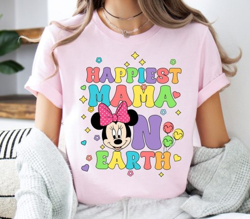 Disney Minnie Mama Castle Shirt, Happiest Mama On Earth Shirt