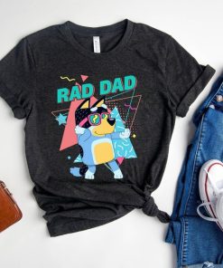 Retro Rad Dad Bluey Shirt, Retro Chilli Heeler Shirt, Chilli Heeler