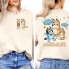 Cute Bluey Mumlife Vintage 2 Side Classic Tshirt