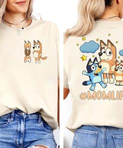 Cute Bluey Mumlife Vintage 2 Side Classic Tshirt