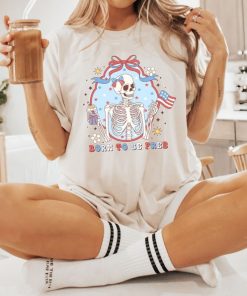 Skeleton 4th of July Shirt, Coquette 4th of July shirt