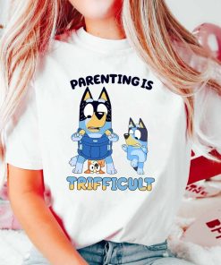 Parenting Is Trifficult Shirt, Bluyye Dog Dad Mom Shirt