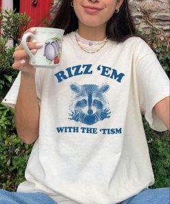 Rizz Em With The Tism Graphic T-Shirt, Retro Unisex Adult T Shirt