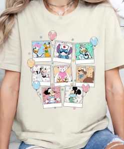 Disney Nurse Characters Photos Balloon Shirt, Disney Nurse Day Shirt