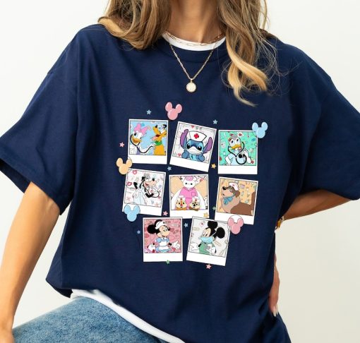 Disney Nurse Characters Photos Balloon Shirt, Disney Nurse Day Shirt