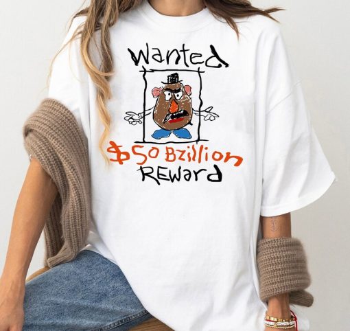 Disney Pixar Toy Story Mr. Potato Head WANTED Sketch Shirt