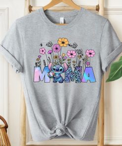 Stitch Mama Shirt, Disney Stitch Mom Tee, Floral Stitch Mama T-Shirt