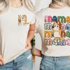 Mama Bluey Colorful Pattern Classic 2 Side Tee