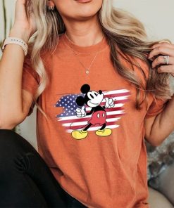 Mickey Mouse With American Flag Shirt, Disney Mickey Dad Shirt