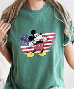 Mickey Mouse With American Flag Shirt, Disney Mickey Dad Shirt