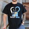 Love Bluey Daddy Heart Vintage Shirt, Bluey Dad Retro 90s Tee