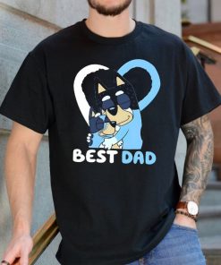 Love Bluey Daddy Heart Vintage Shirt, Bluey Dad Retro 90s Tee