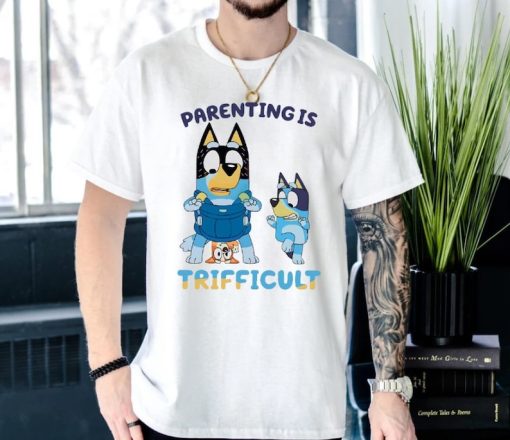 Funny Dad Bluey Daddy Trifficult Unisex Vintage Shirt