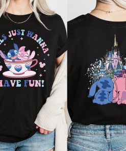 Girls Just Wanna Have Fun Shirt, Stitch Angel Besties Shirt