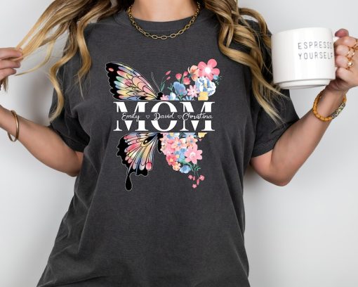 Butterfly Mama Shirt, Floral Mama Shirt, Mothers Day Shirt, Mom Shirt