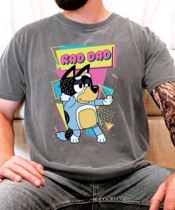 Rad Dad Shirt, Blue Family Shirt, Blue Dog Father's Day Shirt