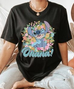 Vintage Disney Stitch Ohana Comfort Colors Shirt, Stitch Aloha Shirt