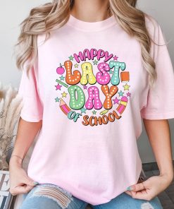 Comfort Colors® Happy Last Day Of School Tee, Retro Teacher Shirt