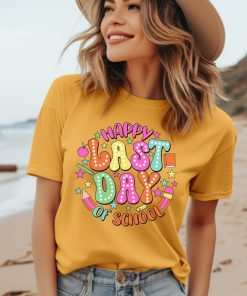 Comfort Colors® Happy Last Day Of School Tee, Retro Teacher Shirt