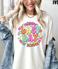 Comfort Colors® Happy Last Day Of School Tee, Retro Teacher Shirt