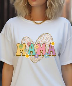 Heart Mama Shirt, Floral Heart Shirt For Mom, Mother's Day Shirt Gift