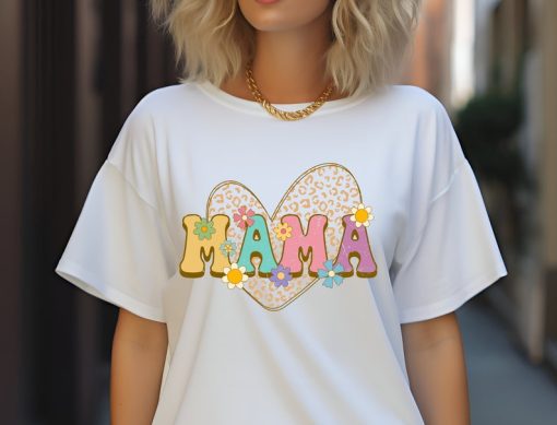 Heart Mama Shirt, Floral Heart Shirt For Mom, Mother's Day Shirt Gift